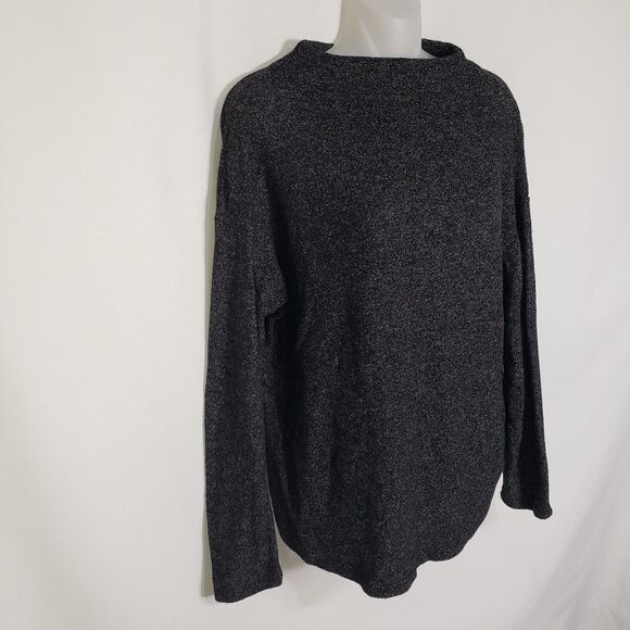 Old Navy Womens Sweater Medium Relaxed Plush Boat Neck Graphite Pullover Gray - Picture 4 of 9